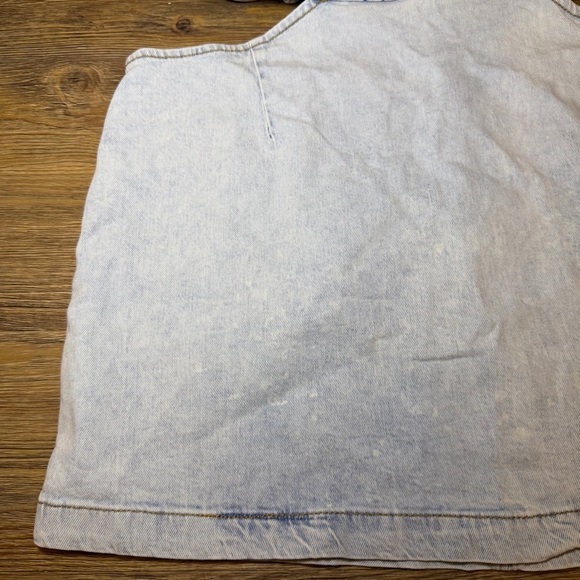 WeWoreWhat Light Wash Denim Mini Skirt with Cut-Out Waist Size L NWT - Picture 2 of 13